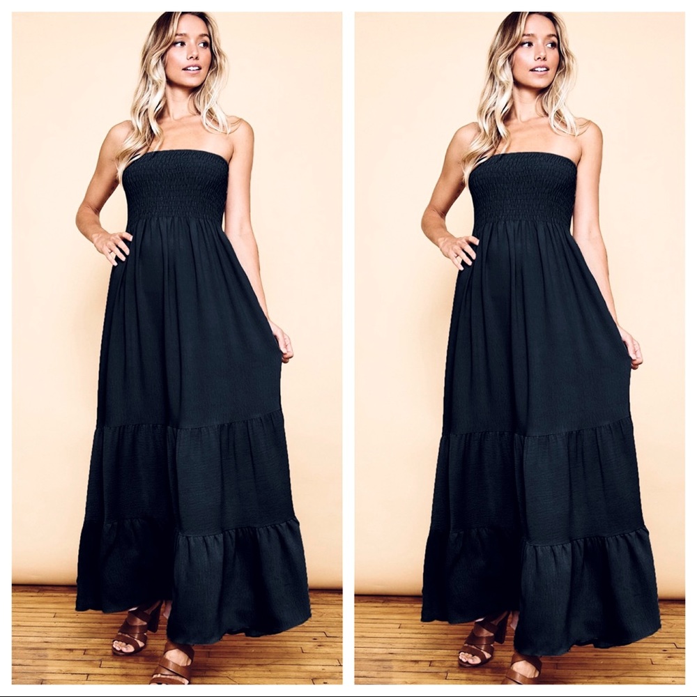 12 Boho Must have Off -Shoulder Tiered Maxi dress - Picture 5 of 5